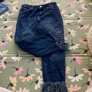 Topshop size 26 Frayed  high ankle